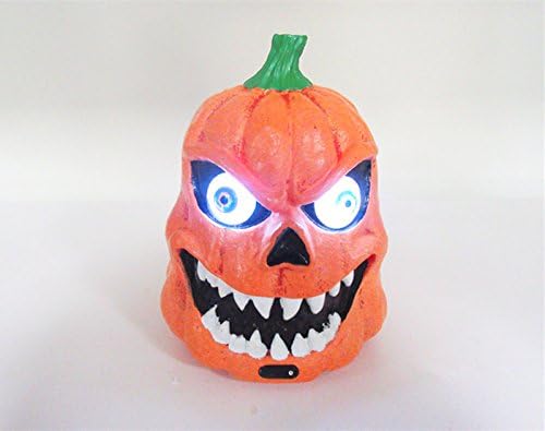 Refee Pumpkin Ghost Lamp Figurines with LED Light and Horror Creative Sound Touch Sensitive Halloween Decoration Props