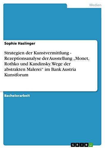 Strategien Der Kunstvermittlung Rezeptionsanalyse Der