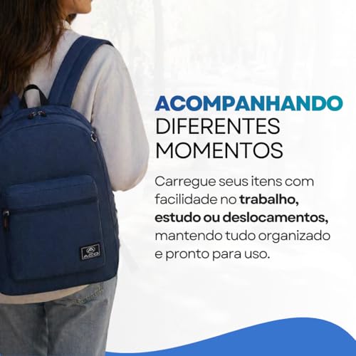 Mochila Casual 35 Litros Reforçada para Notebook com Zíper de Metal e Nylon de Alta Resistência – Ideal para Trabalho, Escola, Faculdade e Viagens (Preto)