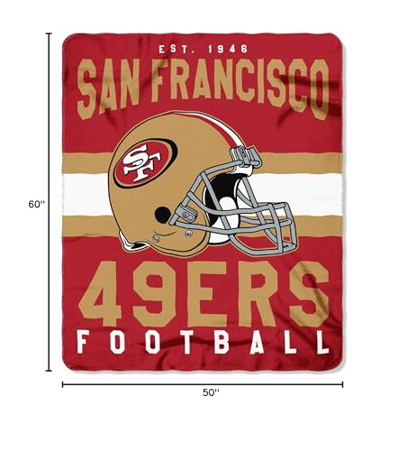 Northwest NFL San Francisco 49ers Unisex-Adult Fleece Throw Blanket, 50 x 60, Singular