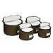 Richards Homewares 4 Pieces Fine China Dinnerware Plates Storage Set - Deluxe Quilted Plush Microfiber - Contents Label Window - Brown