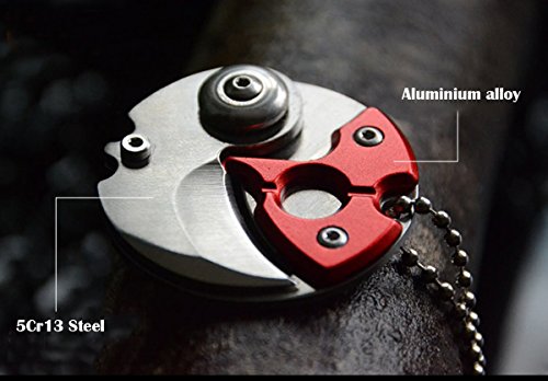 Creative Coin-shape Knife EDC Folding Pocket Knife Keychain Stainless Steel Blade EDC Multitool Collection - Gift Ideas For Employees and Boy Scouts (5 Pcs)