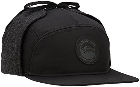 Coal Men's Tracker Earflap Five Panel Cap, Black, Large