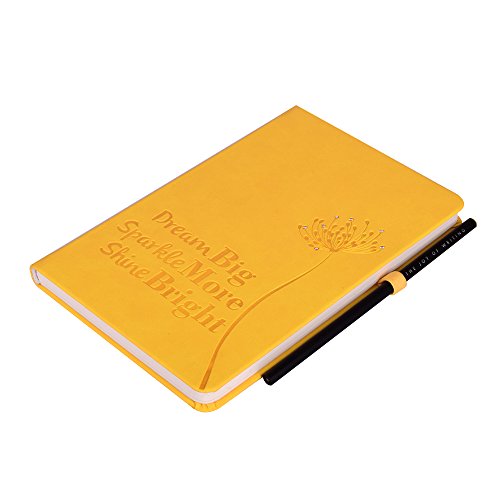 Doodle Glitterati Premium Hard Bound PU Leather A5 Diary Notebook (A5 (5.5 X 8.5 Inches, 80 GSM, 200 Ruled Pages) Diary for Girls, Gift for Girls