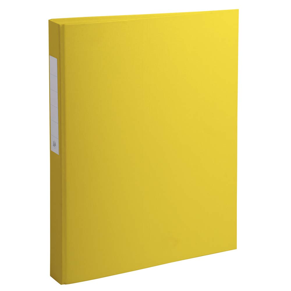 Exacompta - Ref 54386E - PP-Covered Ring Binder - Suitable for Storing A4 Documents, 2 Rings, 40mm Spine, Holds Up To 400 Sheets, Sturdy Cardboard - Yellow