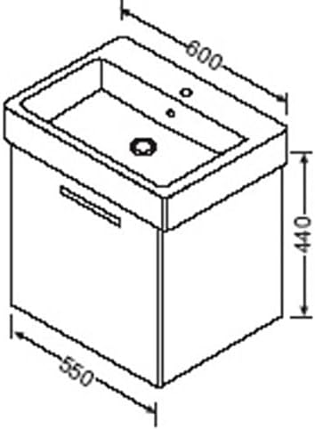 Burgbad Waschtischunterschrank zu Duravit Vero 60cm 045460, WUHD055