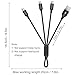 Multi Charger Cable-ZACTEK-Nylon Braided(4.0ft) Aluminum Connector 3 in 1 USB Charging Cable for Mobile Phones Tablets and More(Keychain)