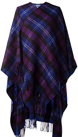 Edinburgh 100% Lambswool Scottish Tartan Long Cape