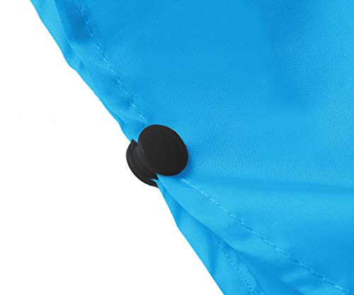 SaphiRose Lightweight Kids Rain Poncho Jacket Waterproof Outwear Rain Coat Blue XX-Large
