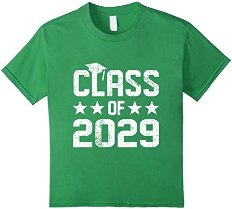 Kids 2029 Kindergarten Graduation Shirt Kids Boys Girls Cap Gown 8 Grass