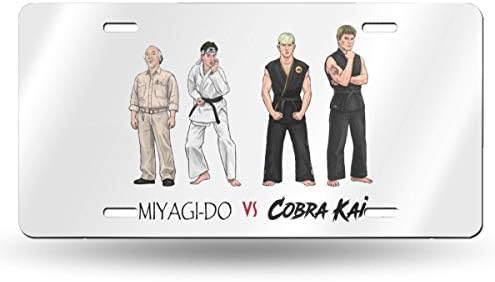 VIKIY Miyagi-Do VS Cobra Kai The Karate Kid 1984 Retro License Plates for Car Decoration 6 in X 12 in