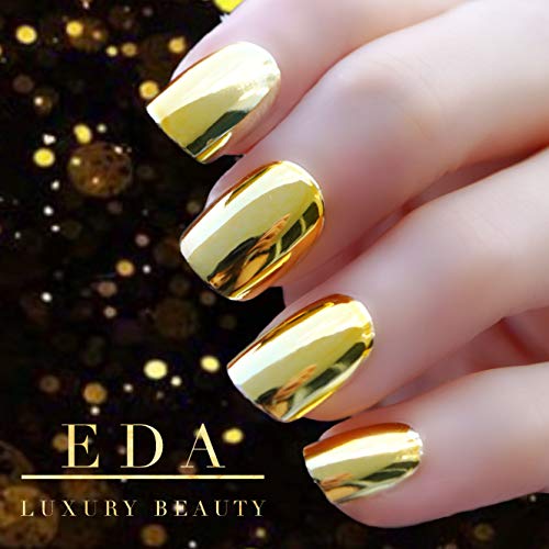 EDA LUXURY BEAUTY GOLD METALLIC CHROME GLAMOROUS DESIGN Full Cover Press On Gel Glitter Artificial Tips Holographic Acrylic False Nails Medium Long Ballerina Coffin Square Super Fashion Fake Nails 2 EDA LUXURY BEAUTY GOLD METALLIC CHROME GLAMOROUS DESIGN Full Cover Press On Gel Glitter Artificial Tips Holographic Acrylic False Nails Medium Long Ballerina Coffin Square Super Fashion Fake Nails