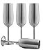 Modern Innovations Stainless Steel Champagne Flute, Set of 4, 10 Oz Made of Unbreakable BPA Free Shatterproof Steel That Is Dishwasher Safe Great for Daily, Formal & Outdoor Use, Camping & Picnics