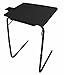 5starsuperdeal Portable Foldable TV Tray Table - Laptop, Eating, Drawing Tray Table Stand with Adjustable Tray with Sliding Adjustable Cup Holder (Black)