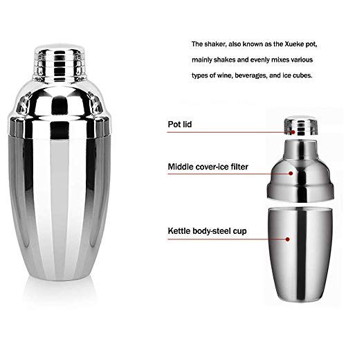 Bartending Making Kit,Barkeeper 17-teiliges Bar-Set Shaker Perfektes Heimwerkzeug mit Zubehör für EIN fantastisches… – Bild 6