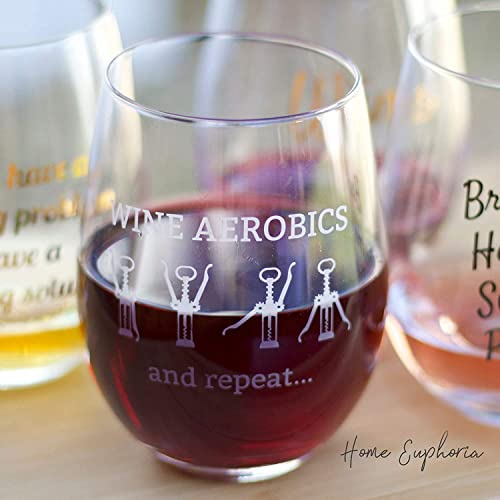 Funny Wine Glasses for Women or Men, Unique Wine Glasses, Fune Stemless Wine Glass, Cute Wine Glasses, Best Friends Wine Glass with Sayings, Cute Drinking Glasses, Novelty Gifts for Women, Wine Gift