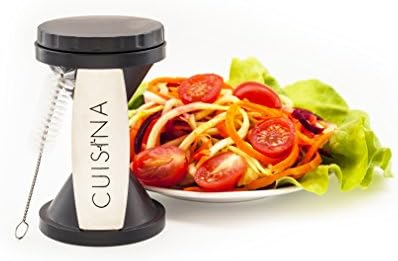 Vegetable Spiralizer From Cuisina, Spiral Slicer Easily Makes Spiralized Veggies, Easy and Safe Handheld Design with Built-in Finger Guards, Stainless Steel Blades Designed to Not Break, Easy to Clean with Included Brush, Transform Your Diet Today!