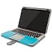 Mosiso PU Leather Book Cover Folio Case for MacBook Pro 15 Inch, Sky Blue