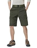 CQR CQ-TSP202-GRN_42 Men's Tactical Lightweight Utiliy EDC Cargo Work Uniform Shorts TSP202