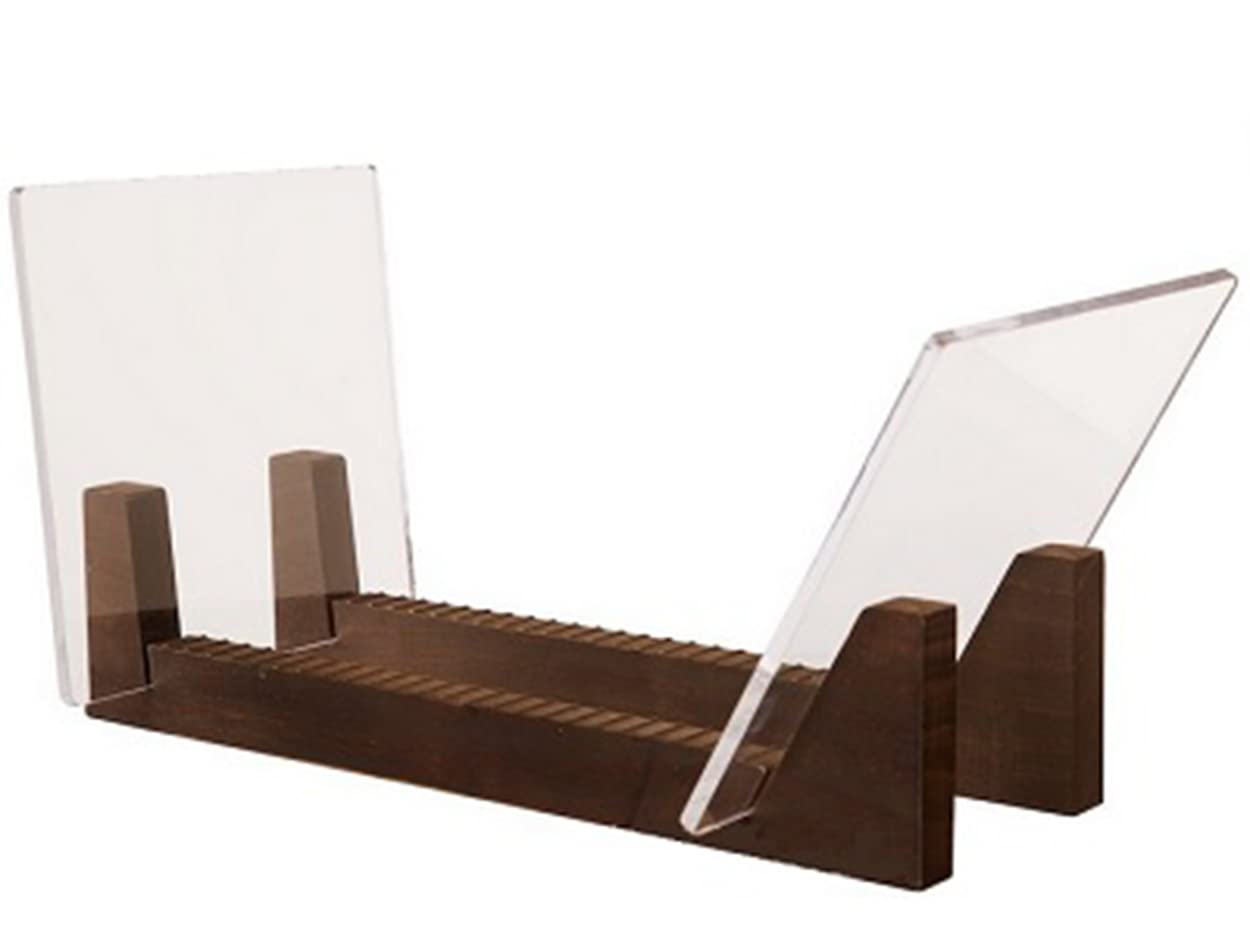7even Vinyl Record Flip Stand Wood Acrylic Stand for LPs