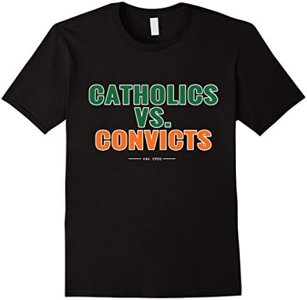 Men's CATHOLICS VS. CONVICTS EST. 1988 T-SHIRT Large Black