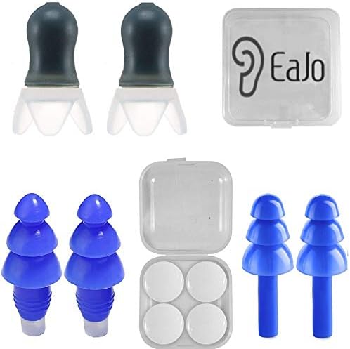 EaJo Noise Cancelling Plugs Silicone Ear Plugs Noise for Sleeping, Snoring, Travel, Swimming & Studying Safe, Non-Toxic, Reusable Mouldable & Waterproof NEW 2019 Edition