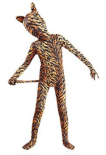 Seeksmile Lovely Littal Tiger Kids Child Lycra Full Body Zentai with Ears and Tail