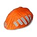 BTR High Visibility Orange Universal Size Bike/Bicycle Waterproof Helmet Cover with Reflective Stripes - One Size Fits All