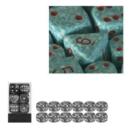 Air Speckled 6 Sided 16mm Dice Block (12-Dice)