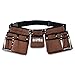 11 Pocket Brown 600D Polyester Kids Tool Belt, Work Apron Great for Pretended Play Role, with Adjustable Poly Web Belt Quick Release Buckle