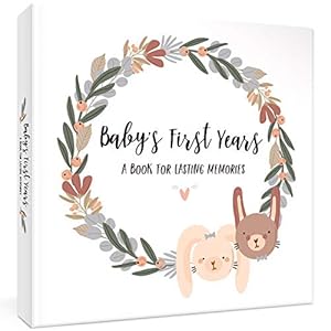 Keepsake Baby Memory Book for Boys and Girls – Timeless First 5 Year Baby Book – Gender Neutral Baby Journal Scrapbook…