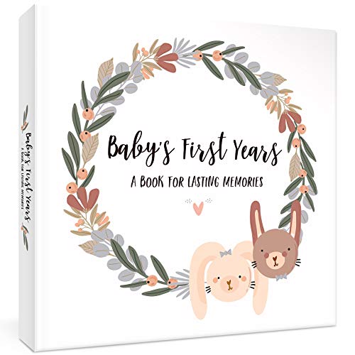 Keepsake Baby Memory Book for Boys and Girls – Timeless First 5 Year Baby Book – Gender Neutral Baby Journal Scrapbook…