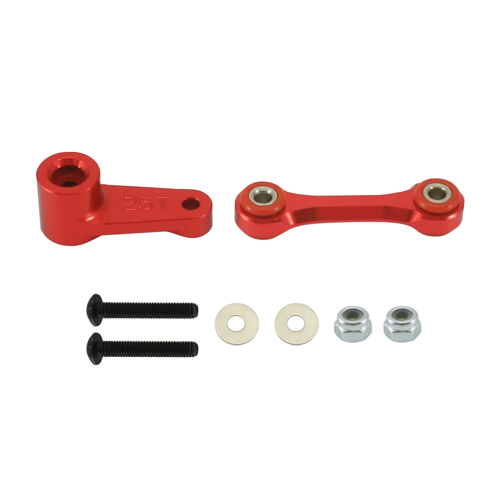 RCAWD RC 25T Servo Horn + Tie Rod for Arrma 1/7 Infraction Felony Limitless 1/8 KRATON NOTORIOUS OUTCAST Talion and EXB cars ALUMINUM hopups upgrade parts
