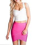 Whoinshop Women's Rayon Bodycon Pencil Party Bandage Mini Skirt
