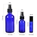12 Pack Cobalt Blue Glass Spray Bottle Kits - 2 Pack 4oz & 4 Pack 1oz Spray Bottles & 6 Pack 10ml Roller Bottles for Essential Oils or Cleaning Products. Labels, Droppers and Funnels Included