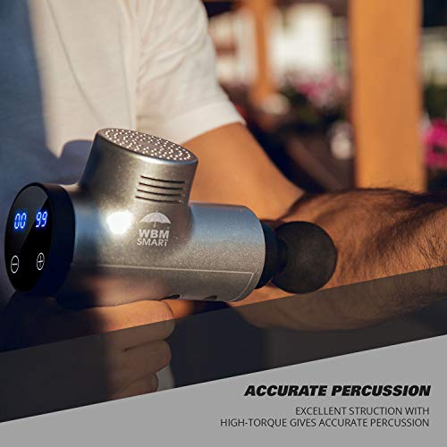 Hypervolt Massage Gun Portable Powerful Handheld Deep Tissue Percussion Muscle Massager with 6 Types of Massage Heads for Relieving Muscle Pain