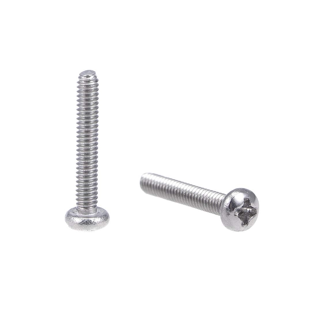 TOP-VIGOR 100Pcs Cross Pan Head Machine Screws, M2x12mm Phillips Round Head Screws Bolts for Machinery, Furniture, Car, Motorcycle Repair, Electronic Products, Ship Assembly, and DIY