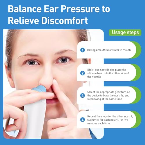 LBOYLOVE® Ear Pressure Relief Device - Eustachian Tube Unclogger for Balanced Pressure, Ear Pain/Fullness Relief | Ideal for Flying, Diving, Swimming & Altitude Changes (Adults & Kids Safe)