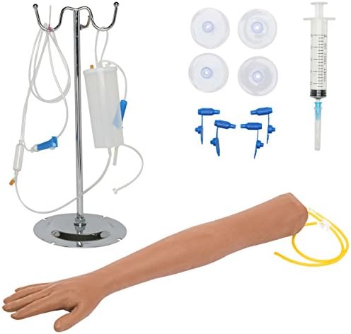 IV Practice Arm with Dark Skin – Phlebotomy and Venipuncture Practice Arm – Ideal for Training and Perfecting IV, Venipuncture, and Phlebotomy Procedures and Techniques – The Apprentice Doctor