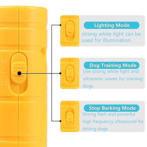 image for 7mohugme LED Ultrasonic Dog Repeller and Trainer Device 3 in 1 Anti Ba