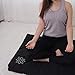 Mindful and Modern Zabuton Meditation Cushion - Cotton Meditating Mat for Best Kneeling and Sitting Support - Large Rectangular Floor Pillow for Zafu or Bench