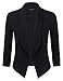 JJ Perfection Women’s Textured Open-Front Collar Blazer With Ruched Elbow Sleeve
