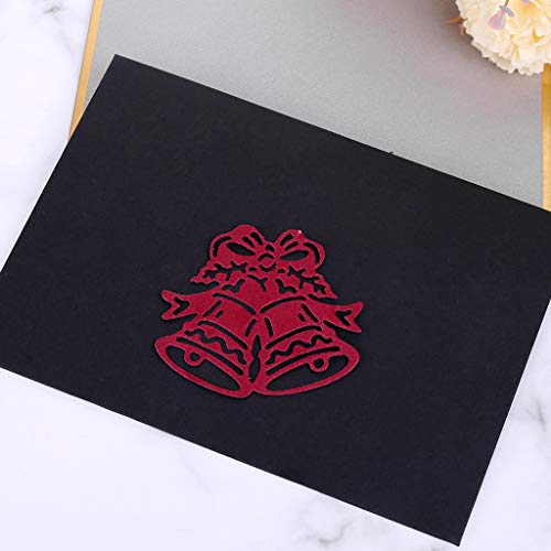 Conleke Merry Christmas Cutting Dies Set -Bell Deer Xmas Tree Dies Cuts Metal Stencil Template for DIY Scrapbook Album Paper Card Making Craft Decoration