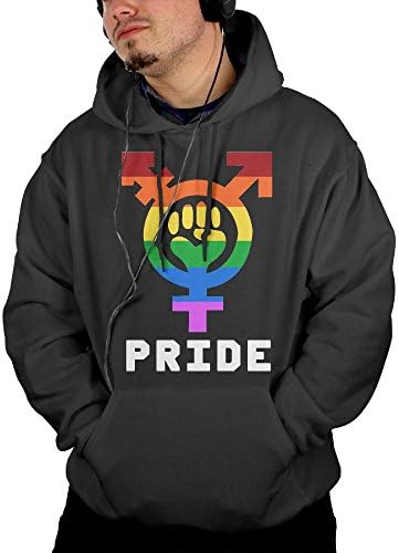 Lesbian Gay Bisexual Transexual Pride Athletic Mens Pullover Fleece Hooded Sweatshirt XL