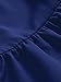 Verdusa Women's Round Neck Petal Short Sleeve Ruffle Hem Tunic Dress Blue M