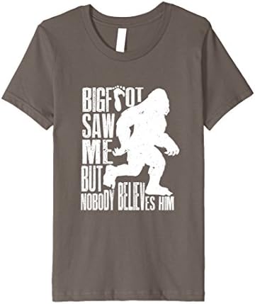 Kids Bigfoot Saw Me But Nobody Believes Him Funny Sasquatch Shirt 4 Asphalt