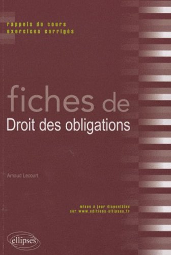 Fiches de droit des obligations