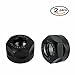 ZXHAO ER20 Clamping Hex Nuts Black Hole Metal Collet Nut Chuck Repair Parts 2Pcs