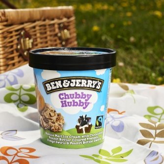 Ben & Jerry's - Vermont's Finest Ice Cream, Non-GMO - Fairtrade - Cage-Free Eggs - Caring Dairy - Responsibly Sourced Packaging, Chubby Hubby, Pint (4 Count)
