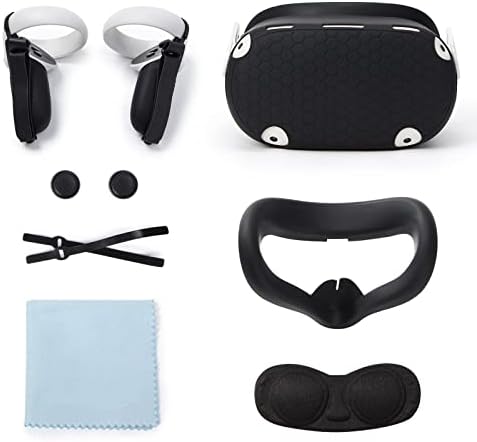 Silicone Protective Cover For Meta Quest 3S - Anti-Scratch Front Shell, Washable, Black